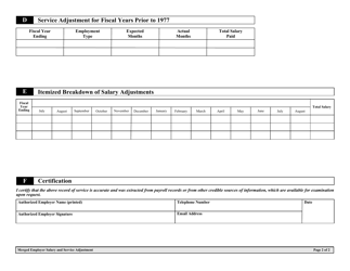 Form PSRS-1307 Merged Employer Salary and Service Adjustment - Pennsylvania, Page 5