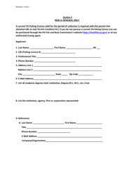 Application for Scientific Collector&#039;s Permit (Scp) - Pennsylvania, Page 2