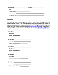 Application for Scientific Collector&#039;s Permit (Scp) - Pennsylvania, Page 3