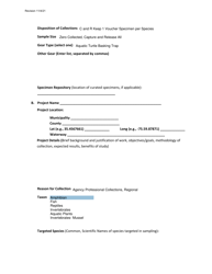 Application for Scientific Collector&#039;s Permit (Scp) - Pennsylvania, Page 5