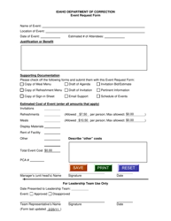 Document preview: Event Request Form - Idaho