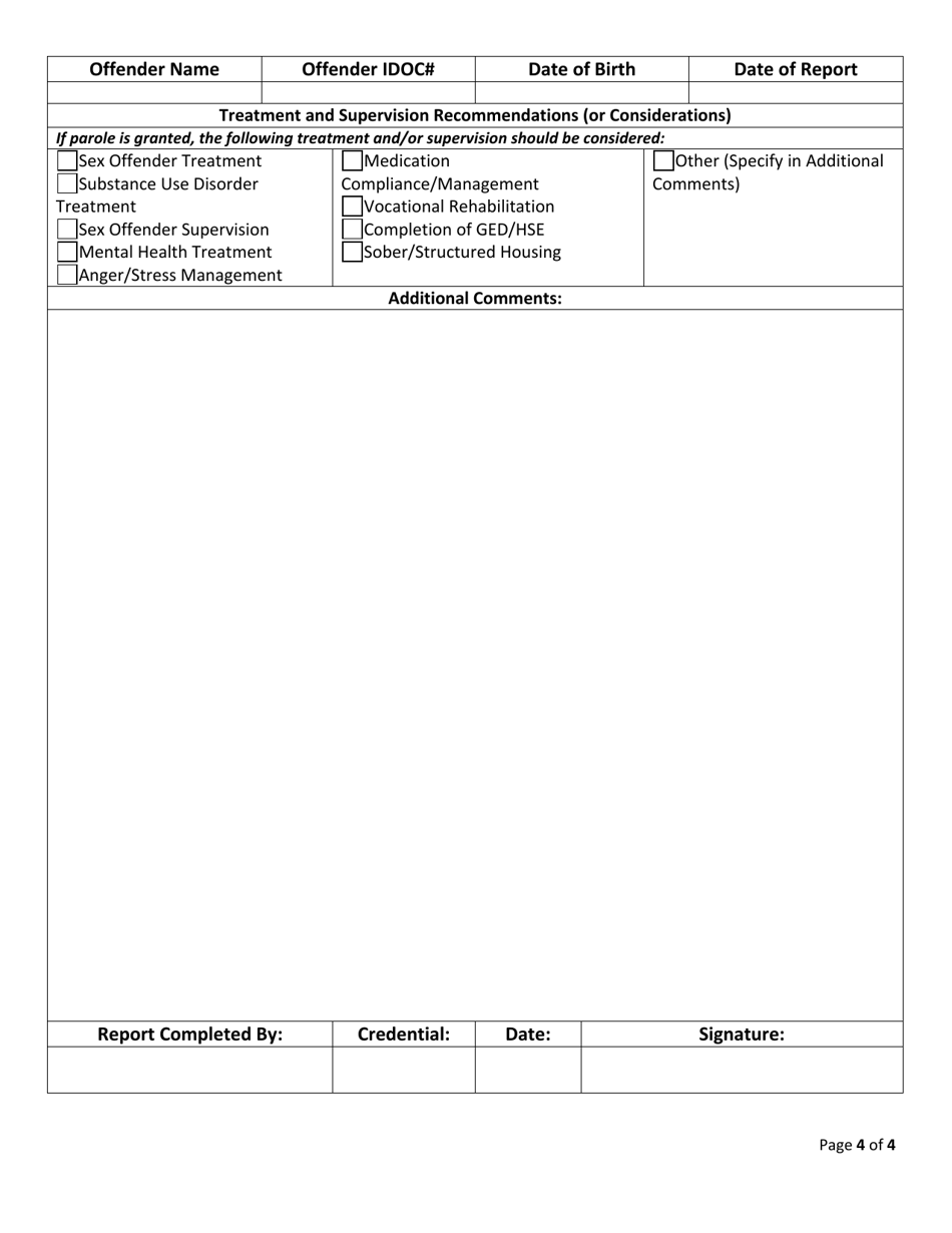 IdahoOffender Risk Assessment Fill Out Sign Online and Download IdahoOffender Risk Assessment Fill Out Sign Online and Download