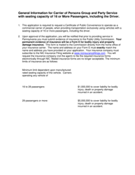 Application for Motor Common Carrier of Persons in Group and Party Service of 16 or More Passengers, Including the Driver - Pennsylvania, Page 2