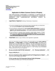 Application for Motor Common Carrier of Property - Pennsylvania, Page 3