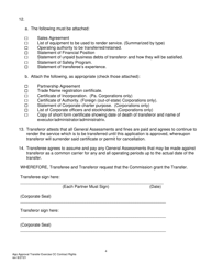 Application for Approval of Transfer and Exercise of Common Carrier or Contract Rights - Pennsylvania, Page 5