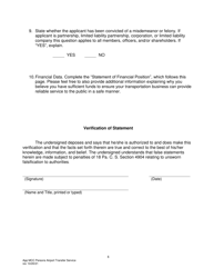 Application for Motor Common Carrier of Persons in Airport Transfer Service - Pennsylvania, Page 10