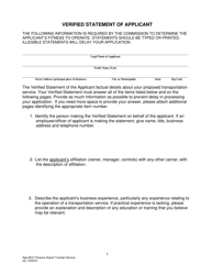 Application for Motor Common Carrier of Persons in Airport Transfer Service - Pennsylvania, Page 7