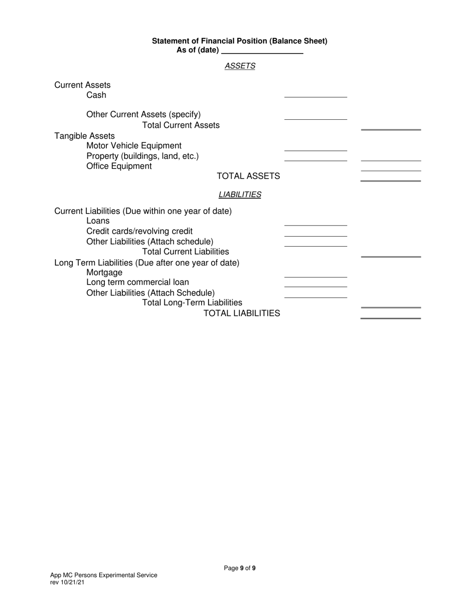 Application for Motor Common Carrier of Persons in Experimental Service - Pennsylvania, Page 11