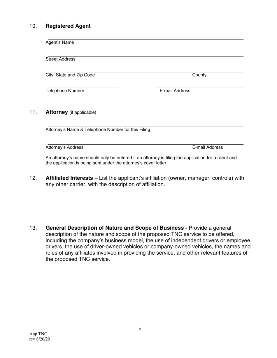 Application for Transportation Network Service License - Pennsylvania, Page 5