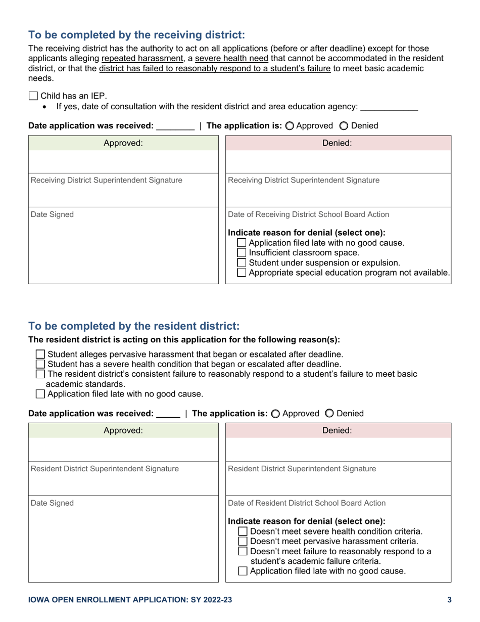 Open Enrollment Application - Iowa, Page 5