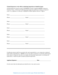 No-Discharge Certification Agent Application - Rhode Island, Page 2