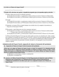 Formulario VR-1H Formulario De Informacion De Los Padres Para El Certificado De Nacimiento Del Nino(A) - Rhode Island (Spanish), Page 2