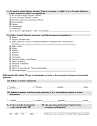 Formulario VR-1H Formulario De Informacion De Los Padres Para El Certificado De Nacimiento Del Nino(A) - Rhode Island (Spanish), Page 4