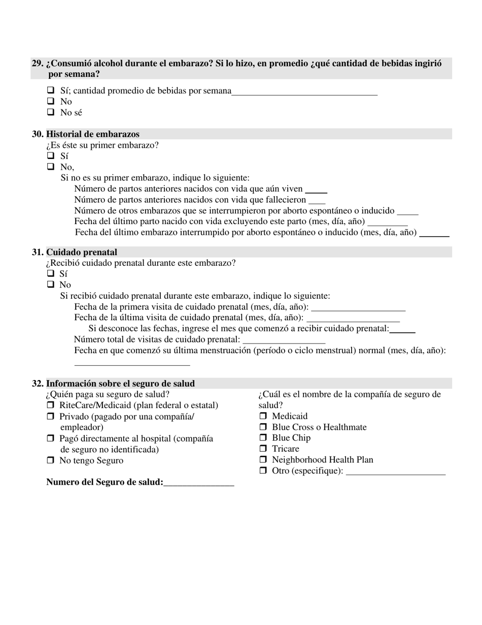 Formulario VR-1H Formulario De Informacion De Los Padres Para El Certificado De Nacimiento Del Nino(A) - Rhode Island (Spanish), Page 7
