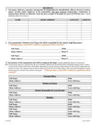 Form SP-1 Application to Conduct the Game of Bingo on a Weekly Basis - Rhode Island, Page 4
