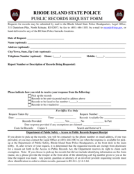 Public Records Request Form - Rhode Island, Page 2