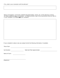 Complaint Form - the Disciplinary Board of the Supreme Court of Rhode Island - Rhode Island, Page 2