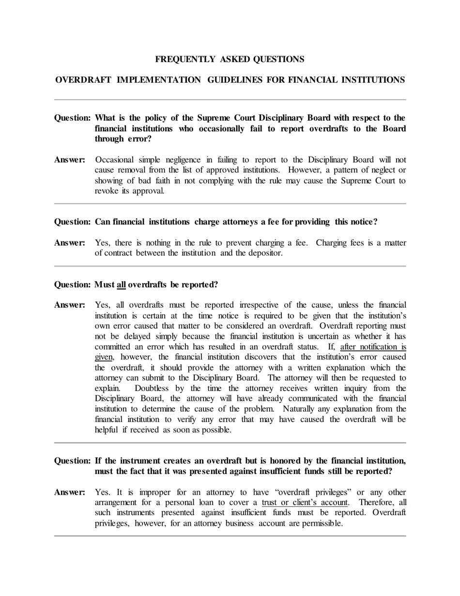 Form DISC-1 Trust Account Overdraft Notification Agreement for Financial Institutions - Article IV, Rule 2 - Rhode Island, Page 3