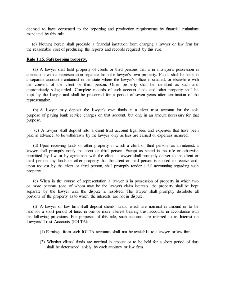 Form DISC-1 Trust Account Overdraft Notification Agreement for Financial Institutions - Article IV, Rule 2 - Rhode Island, Page 7