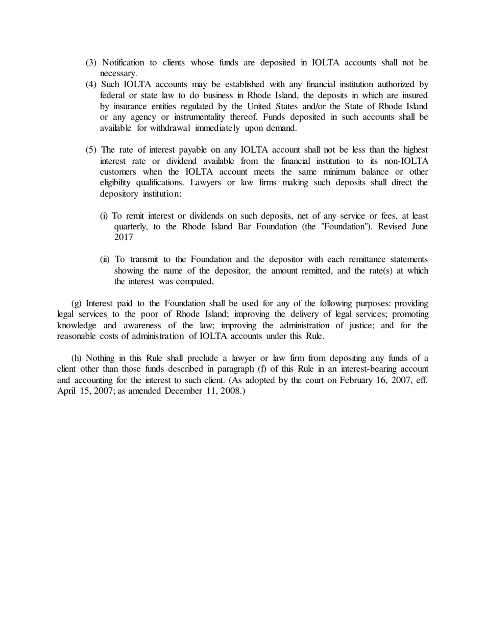 Form DISC-1 Trust Account Overdraft Notification Agreement for Financial Institutions - Article IV, Rule 2 - Rhode Island, Page 8