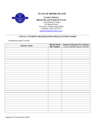 Form Supreme-10 Annual Attorney Registration Single Payment Form - Rhode Island, Page 2