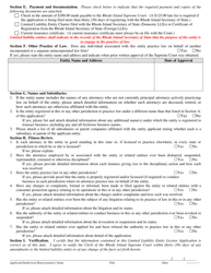 Application for Limited Liability Entity License - Rhode Island, Page 2