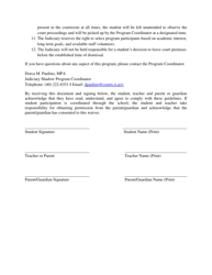 Rhode Island Judiciary Shadow Program Application Form - Rhode Island, Page 4