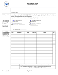 Application for Registration for Facilities Utilizing X-Rays for Non-healing Arts - Oth - Rhode Island, Page 4