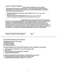 Rhode Island Qualified Rehabilitation Counselor Application - Rhode Island, Page 4