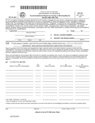 Form ST-3T Accommodations Report by County or Municipality for Sales and Use Tax - South Carolina