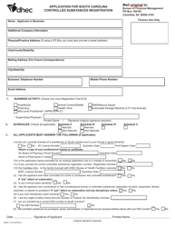 Document preview: DHEC Form 1174A Application for South Carolina Controlled Substances Registration - South Carolina