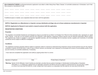DHEC Form 1026 Non-practitioner Sc Controlled Substances Application - South Carolina, Page 3