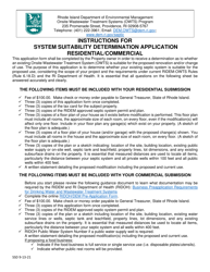 Document preview: System Suitability Determination Application - Residential/Commercial - Rhode Island