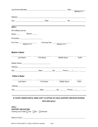 DSS Form 3816-B Child Support Referral Absent Parent Data - South Carolina, Page 3