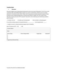 DSS Form 30206 Youth Driven Transition Plan - South Carolina, Page 3