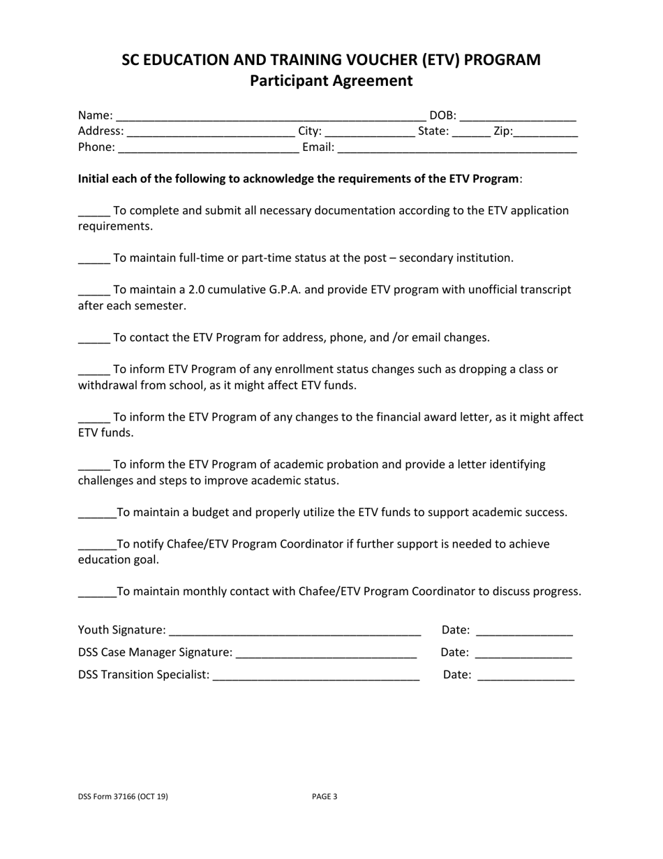 DSS Form 37166 - Fill Out, Sign Online and Download Fillable PDF, South ...