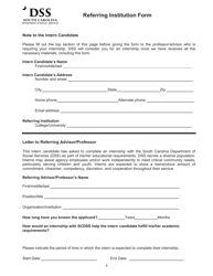 DSS Form 37626 Dss Internship Application Package - South Carolina, Page 5