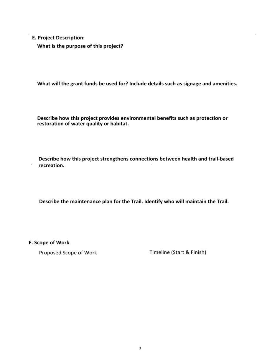 Recreational Trails Program Grant Request - Large Project Grant ($25,000 to $100,000) - Rhode Island, Page 3