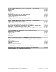 Form 7D-3-7 Medical Evaluation Questionnaire for Respirator Use - Rhode Island, Page 4