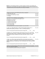 Form 7D-3-7 Medical Evaluation Questionnaire for Respirator Use - Rhode Island, Page 5