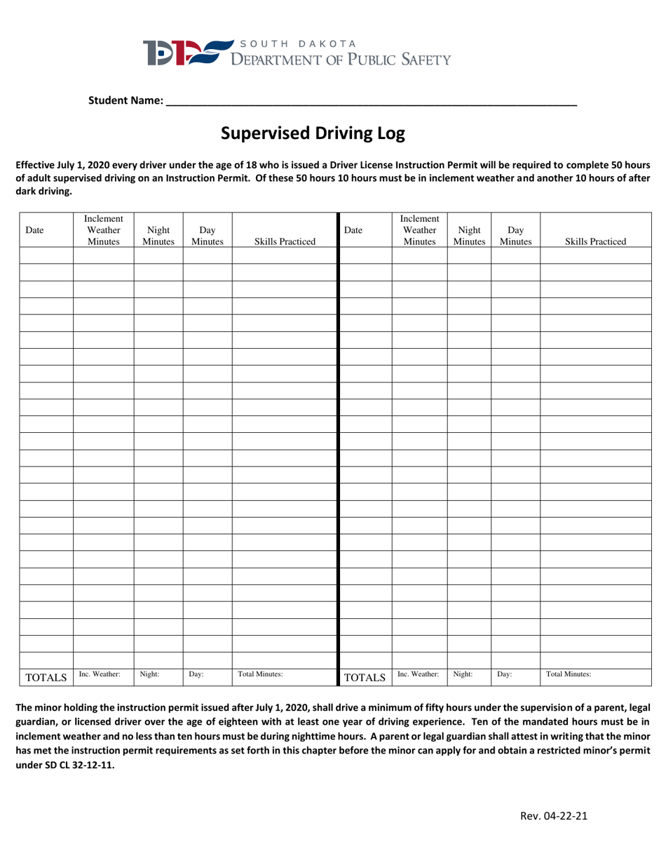 south-dakota-supervised-driving-log-fill-out-sign-online-and