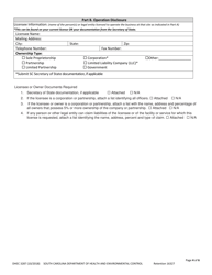 DHEC Form 3287 Application for Day Care Facility for Adults - South Carolina, Page 4