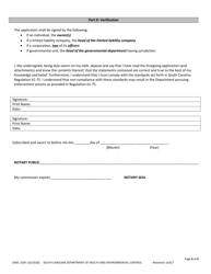 DHEC Form 3287 Application for Day Care Facility for Adults - South Carolina, Page 6