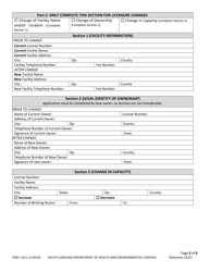 DHEC Form 3311 Application for Birthing Centers for Deliveries by Midwives - South Carolina, Page 5