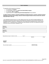 DHEC Form 0217 Community Residential Care Facility - South Carolina, Page 6