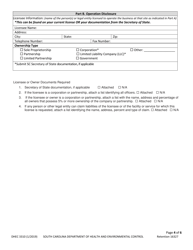 DHEC Form 3310 Application for Free Standing Mobile Technology - South Carolina, Page 4