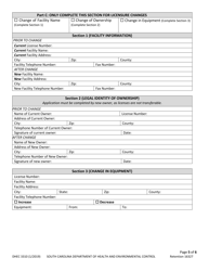 DHEC Form 3310 Application for Free Standing Mobile Technology - South Carolina, Page 5