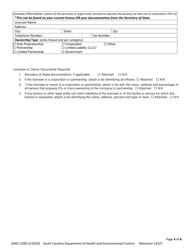 DHEC Form 3290 Application for Hospices (Inpatient) - South Carolina, Page 4