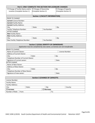 DHEC Form 3290 Application for Hospices (Inpatient) - South Carolina, Page 5