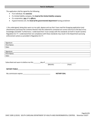DHEC Form 3289 Application for Home Health Agency - South Carolina, Page 6
